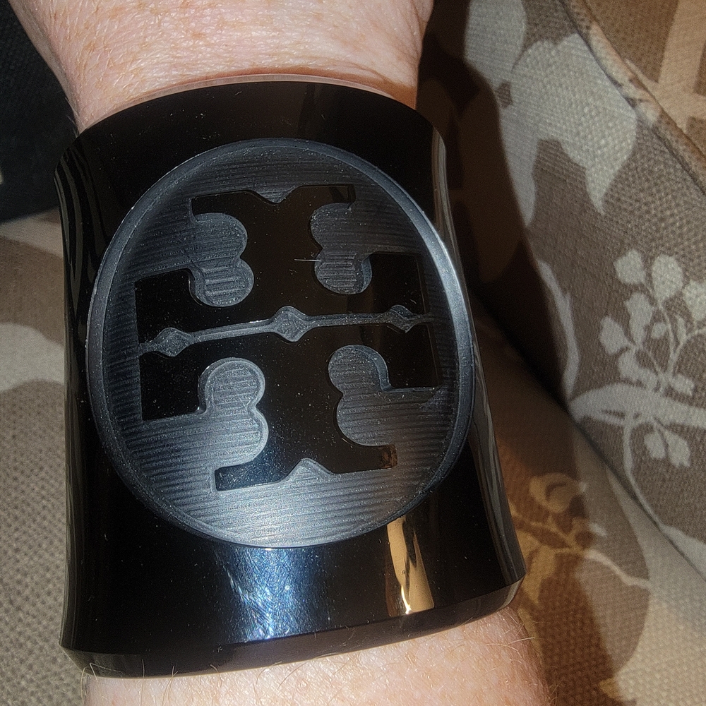 Tory Burch Black Wristband with Iconic Black Logo